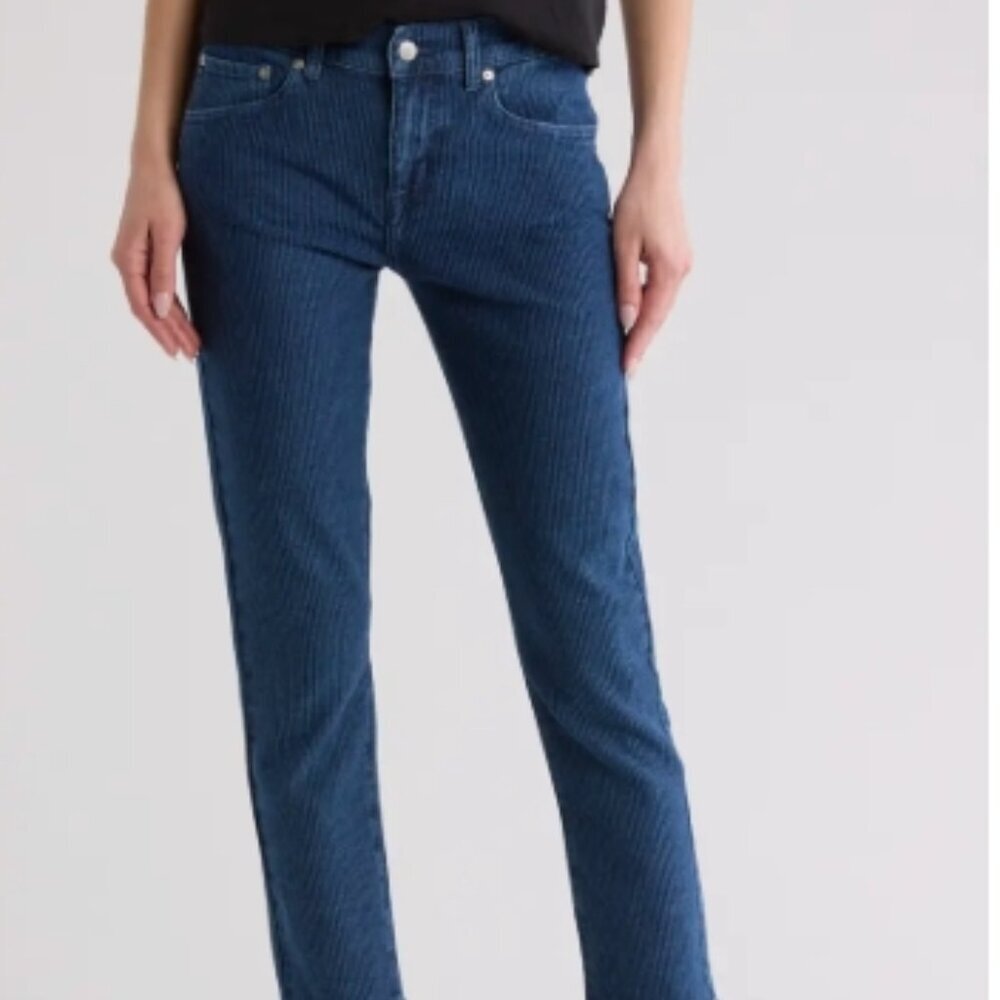 AG Good Legs High Waist Jagged Fray Hem Skinny Jeans 0, BLUE611